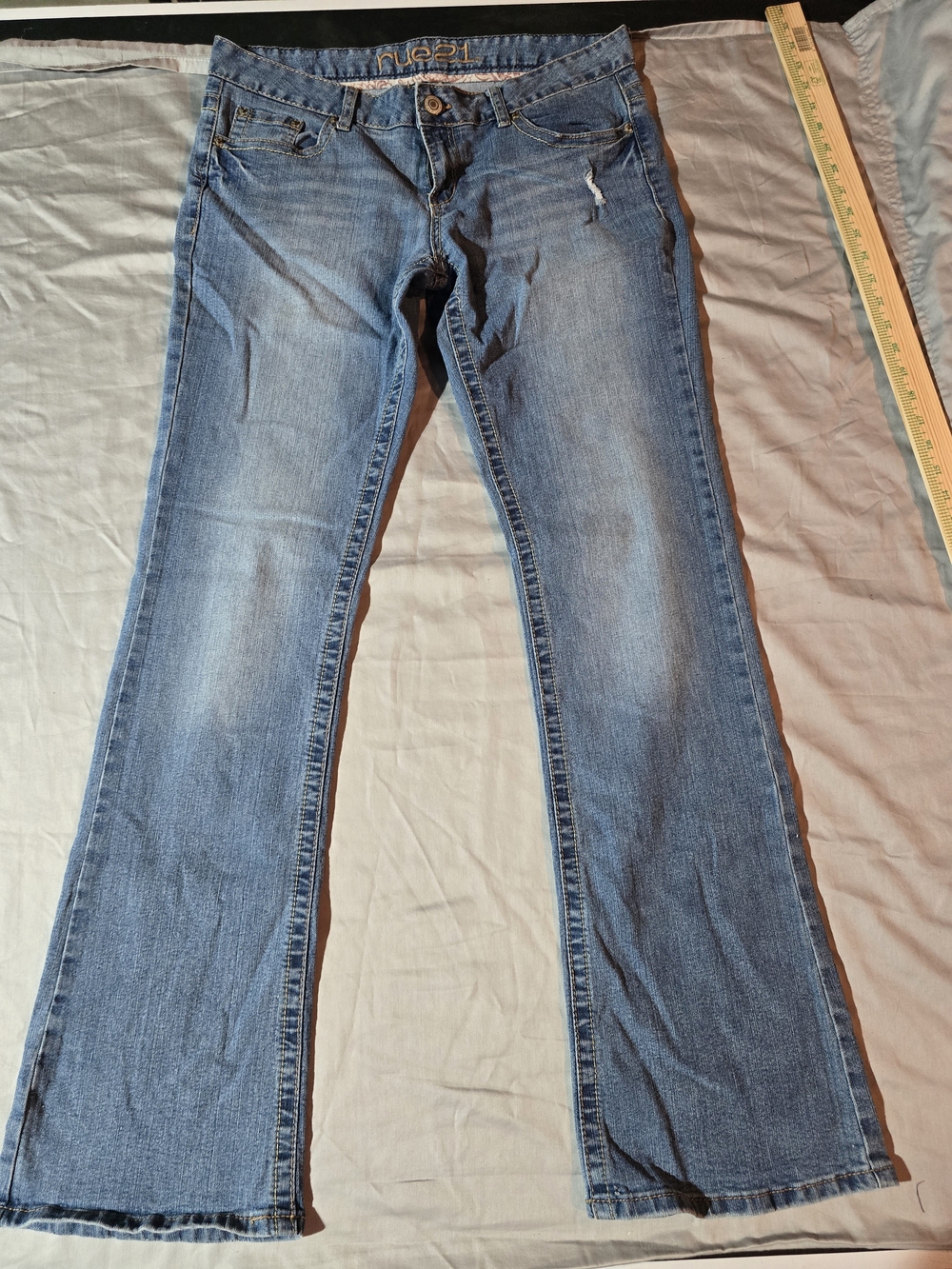 Rue21 Women’s Distressed Bootcut Flare Jeans - Size 11/12 Long - Medium Wash